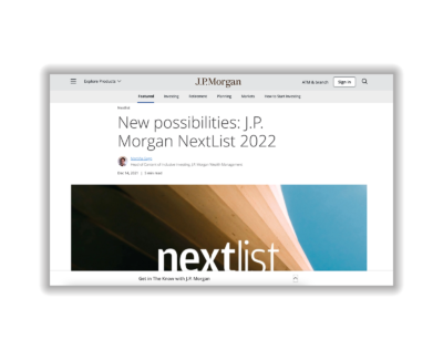 New possibilities: J.P. Morgan NextList 2022