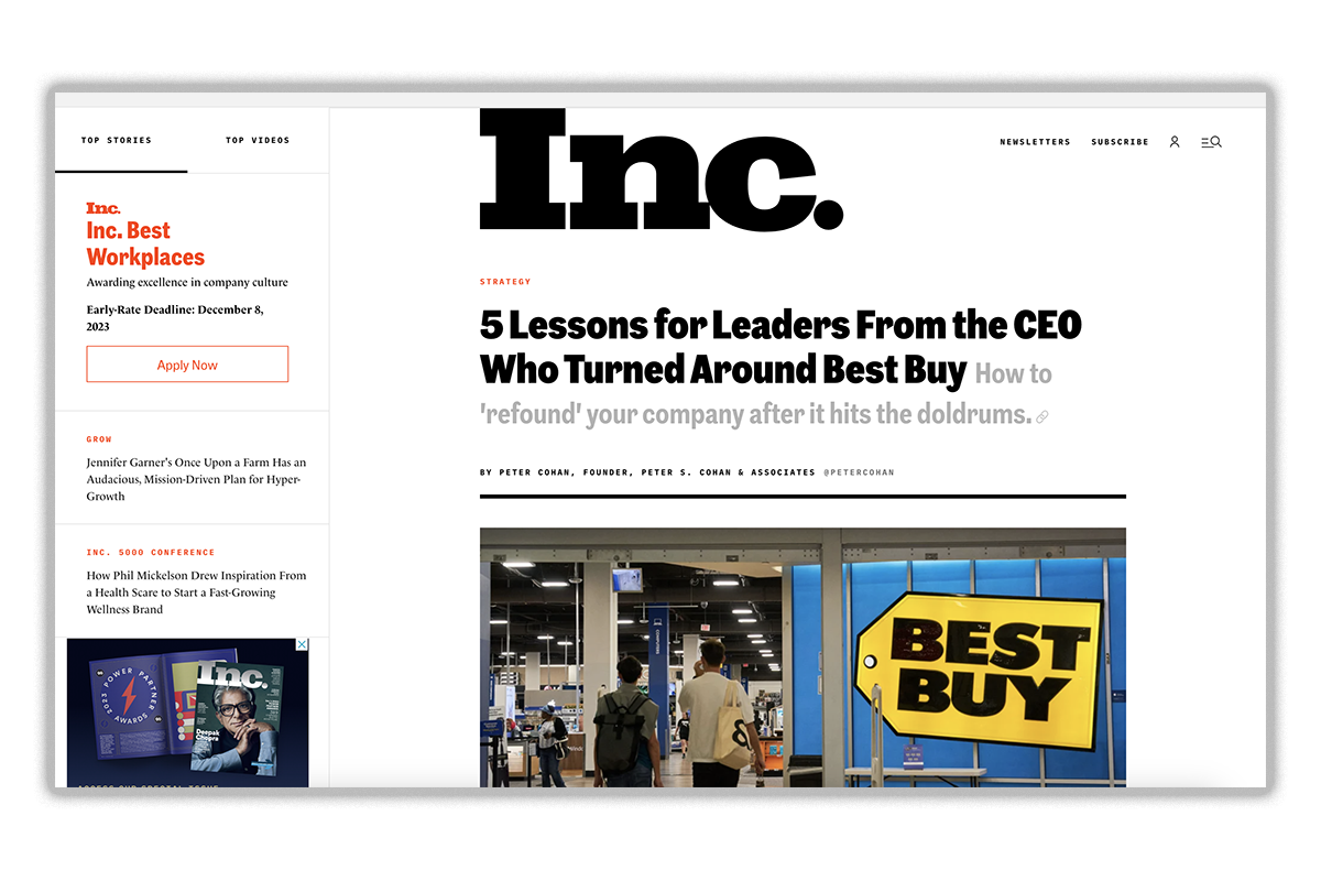 5 Lessons for Leaders From the CEO Who Turned Around Best Buy – Hubert Joly