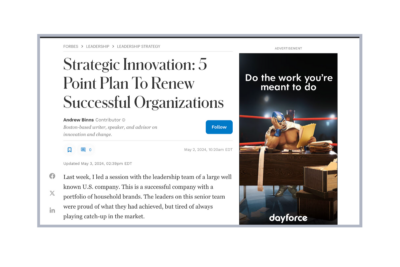 Strategic Innovation: 5 Point Plan To Renew Successful Organizations